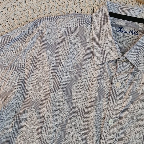 TASSO ELBA MULTI XL UNIQUE PATTERN DRESS SHIRT - Picture 9 of 16